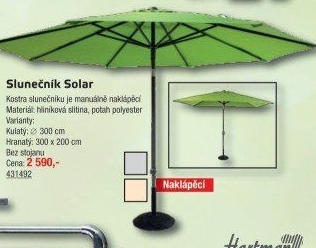 Zahradní slunečník Solar Hartman