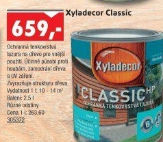 Lazura na dřevo Classic Xyladecor