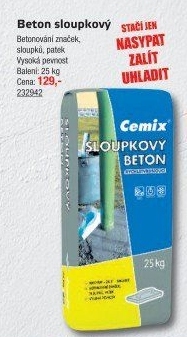 Sloupkový beton Cemix