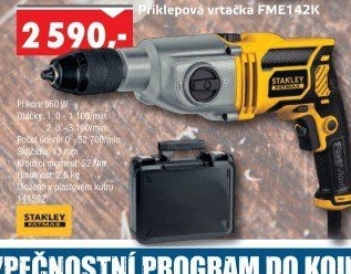 Příklepová vrtačka Stanley FME142K