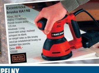 Excentrická bruska KA198 Black&amp
