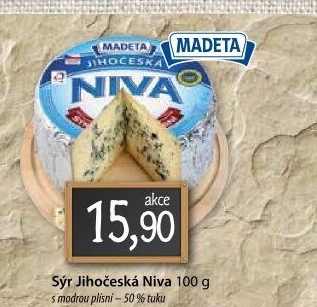 Sýr Niva Jihočeská 50% Madeta