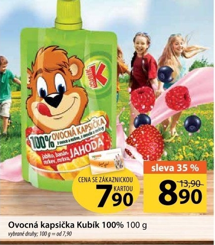 Ovocná kapsička 100% Kubík