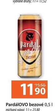 Pivo ochucené bezové Pardálovo
