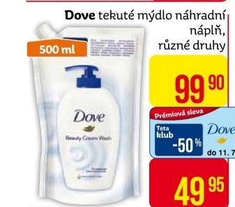 Tekuté mýdlo Dove - náhradní náplň
