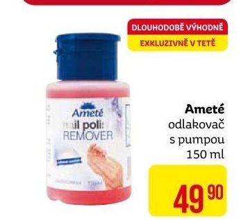 Odlakovač na nehty Ameté