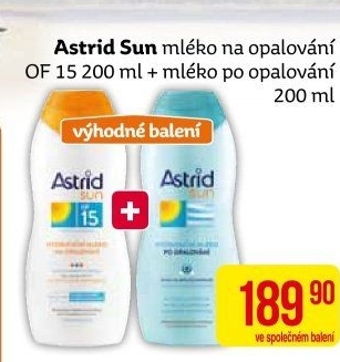 Balíček mléko na opalování OF 15 + mléko po opalování Astrid Sun