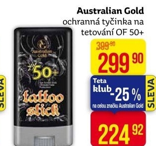 Tyčinka na tetování OF 50+ Australian Gold