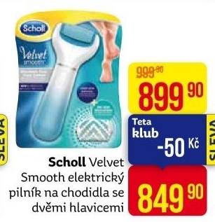 Pilník elektrický na chodidla Velvet smooth Scholl