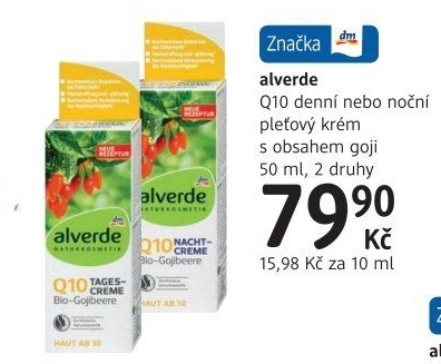Krém pleťový s goji Anti-Aging Q10 Alverde
