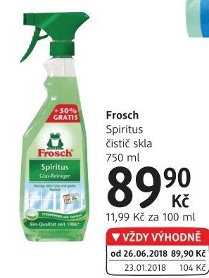 Čistič skel Spiritus Frosch