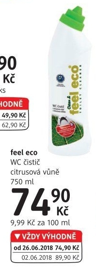 Gelový čistič WC Feel Eco