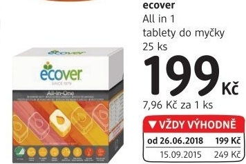 Tablety do myčky All in 1 Ecover