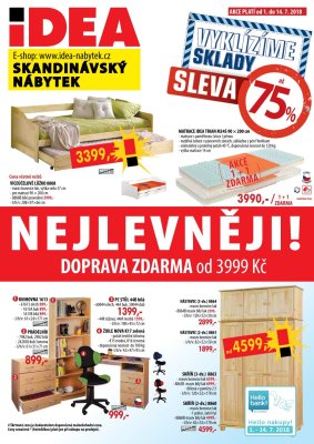 akční leták IDEA nábytek 1.7.2018-14.7.2018
