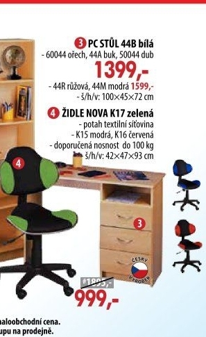 Psací stůl 44 bílá