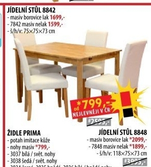 Židle PRIMA bílá 3037