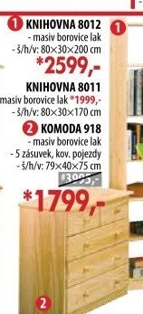 Knihovna 8012 lakovaná
