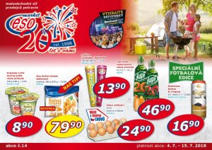 akční leták ESO MARKET 4.7.2018-15.7.2018