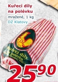 Kuřecí díly na polévku mražené DZ Klatovy