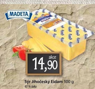 Sýr Eidam Jihočeský 45% Madeta