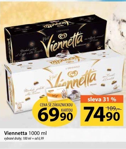 Zmrzlinová roláda Viennetta Algida
