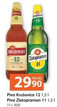 Pivo světlý ležák 12° Krušovice