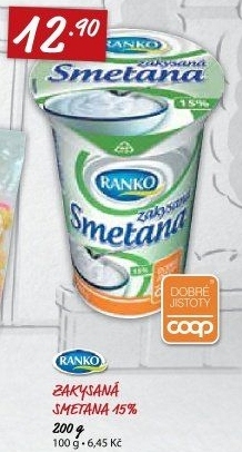 Smetana zakysaná Ranko 15%