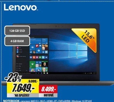 IP320 15,6 E2 4GB 128GB SSD W10LENOVO