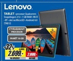 TAB 3 10 IPS 1GB 16GB A6.0 Black LENOVO