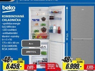 CSA 340K30W CHLADNIČKA KOMBI.BEKO