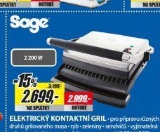 BGR200BSS Kontaktní grilSAGE