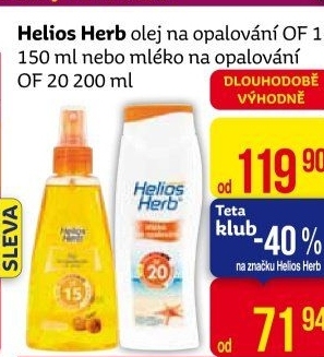 Olej na opalování ve spreji OF 15 Helios Herb