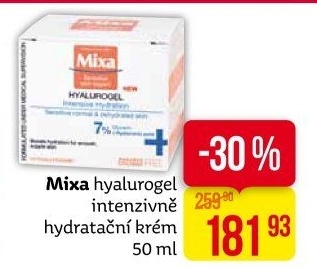 Pleťový hydratační krém Hyalurogel Mixa