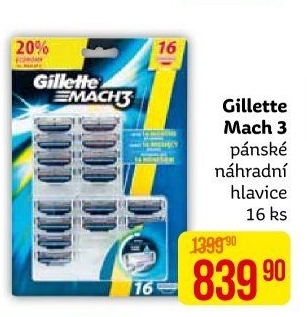 Náhradní hlavice pánské Mach 3 Gillette
