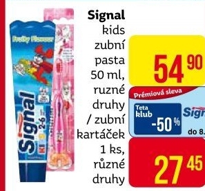 Pasta na zuby dětská Signal