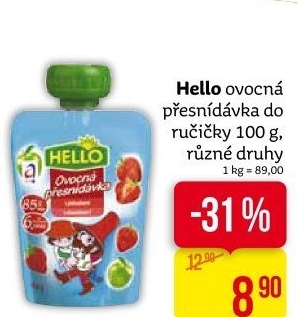 Ovocná kapsička Hello