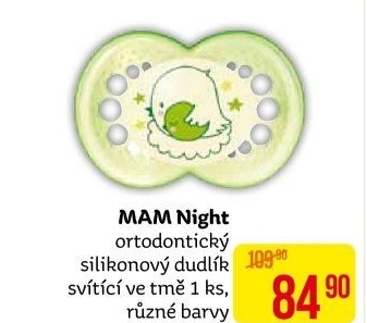 Dudlík silikonový Night MAM