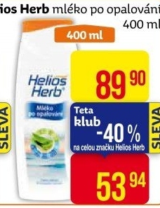 Mléko po opalování Helios Herb