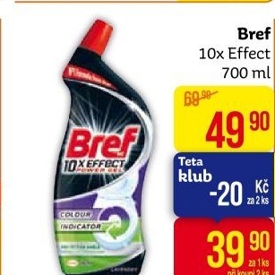 Čistič WC gelový Effect Bref