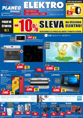 akční leták Planeo Elektro 11.7.2018-17.7.2018
