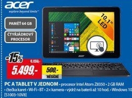S1003-10V8 10,1 Z8350 2GB 64GB W10 ACER