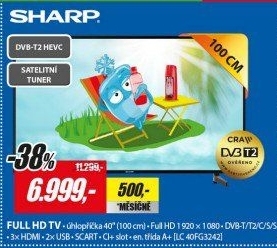 LC 40FG3242 100Hz, DVB-S2/T2 H265 SHARP