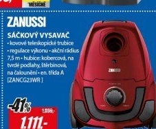 ZANCG23WR SÁČKOVÝ VYSAVAČZANUSSI