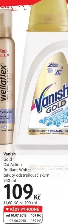 Odstraňovač skvrn gelový Gold Oxi Action Vanish