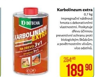 Impregnační nátěr na dřevo Karbolineum Extra 3v1 Detecha