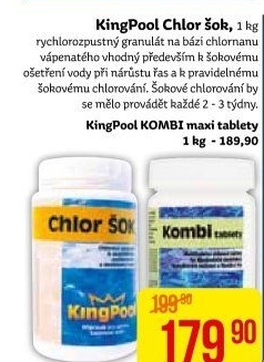 Přípravek do bazénu tablety Chlor Šok Kingpool