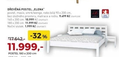 Dřevěná postel ELENA