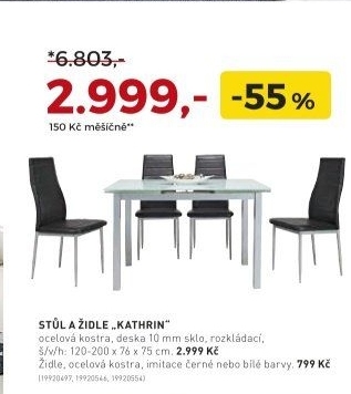 Stůl a židle KATHRIN