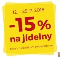 15 % jídelny