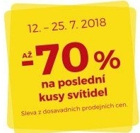 až -70 % poslední kusy svítidel